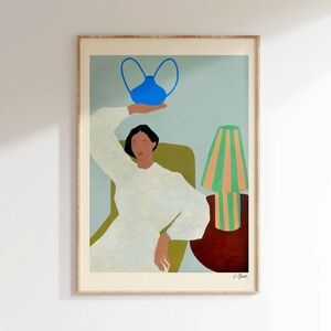 Carla Llanos Look At My Vase 16x20 Art Print